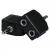 Adaptador Plug 2 P2 F�mea p/ 1 P2 Macho Est�reo - 004561