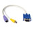 Cabo Monitor HDB15M/ RCA + SVHS 20cm Bege