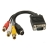 Cabo Monitor HDB15M/ 3RCA F + SVHS 1,50m