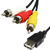 Cabo USB A F / 3 RCA M 2,00m - 006389 - 006389