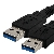 Cabo USB A M / A M 2.0 3,00m Preto - 007117