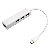 Cabo USB Tipo C para HUB 3 USB A Femea 2.0   RJ45 (Ethernet) 15 centimetros - 007702