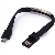 Cabo USB A M / Micro USB 5 Pinos Bracelete Flat Preto