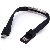 Cabo USB A M / Micro USB 5 Pinos Bracelete Flat Preto - 007742