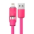 Cabo USB A M / Iphone 5/6 e Micro USB 5 Pinos 1,5 metros Flat Rosa - 007622