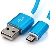 Cabo USB A M / Micro USB 5 Pinos 1,50m Azul Tela
