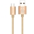 Cabo USB A M / Micro USB 5 Pinos 1,50m Dourado Tela - 007769