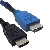 Cabo Monitor HDMI M / HDMI M 2.0 1,8m Plugs Azul e Preto