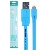 Cabo USB A M / iPhone 5/6 2.0 1,50m Azul Flat