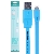 Cabo USB A M / iPhone 5/6 2.0 1,50m Azul Flat - 007901