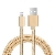 Cabo USB A M / Lightning Nylon Dourado 1,00m - 008116