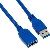 Cabo Extensor USB A M / A F 5,00m 3.0 Niquelado Azul - 009328