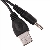 Cabo USB A M / Fonte 5V 80cm - 009392