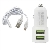 Carregador Veicular 2 USB 18W + Cabo (V8) Branco