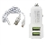 Carregador Veicular 2 USB 18W   Cabo (V8) Branco - 009212